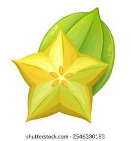 Star fruit fruit fruits icon. Fresh fruit and good food. vector illustration on white background.