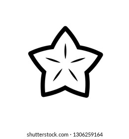 Star Fruit Icon. Fruit Illustration As A Simple Vector Sign & Trendy Symbol for Design and Websites or Mobile App.