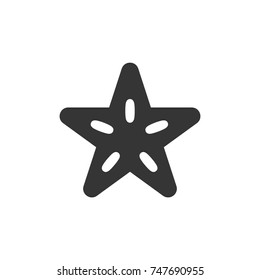 star fruit icon vector. star fruit icon glyph style