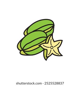 Star fruit icon vector illustration design