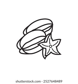 Star fruit icon vector illustration design