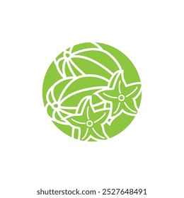 Star fruit icon vector illustration design