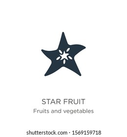 Star fruit icon vector. Trendy flat star fruit icon from fruits and vegetables collection isolated on white background. Vector illustration can be used for web and mobile graphic design, logo, eps10