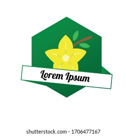 vector del logotipo de la fruta estrella. diseño del logotipo de frutas.ilustración.