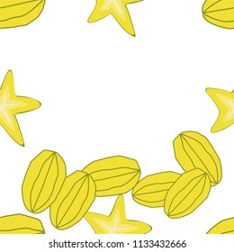 star fruit pattern download. background illustration