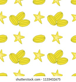 star fruit pattern download. background illustration