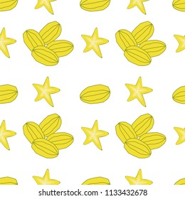 star fruit pattern download. background illustration