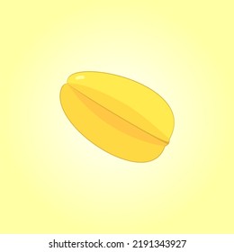 Star fruit simple isolated vector logo design