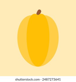 Star Fruit Vector Illustration. Fruit Icon Concept Isolated. Flat Cartoon Style Suitable for Web Landing Page, Banner, Flyer, Sticker, Card