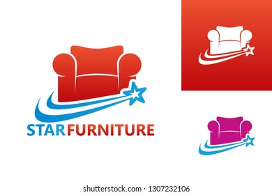 Star Furniture Logo Template Design Vector, Emblem, Design Concept, Creative Symbol, Icon