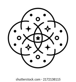 Diseño de iconos planos de Mandala Galaxy Star