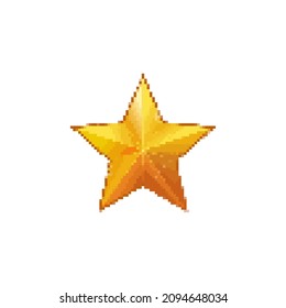 star game pixelated icon vector illustration design