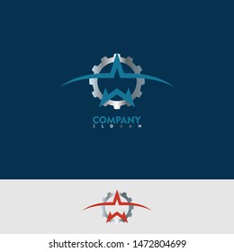 Star Gear logo designs concept vector, Bright Mechanic logo template, best Repair logo symbol