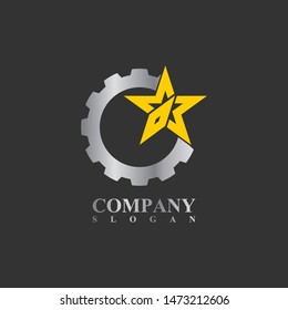 Star Gear logo designs concept vector, Bright Mechanic logo template, best Repair logo symbol