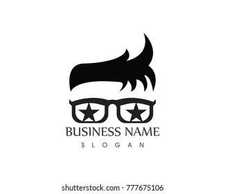 Star geek logo design template