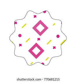 star with geometric abstract figures background