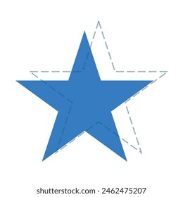 star geometric icon with dotted lines illustration design
