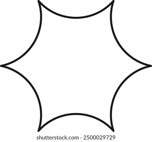 Star Geometric Lined Shape Vector Illustration