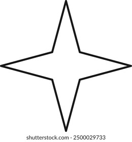 Star Geometric Lined Shape Vector Illustration