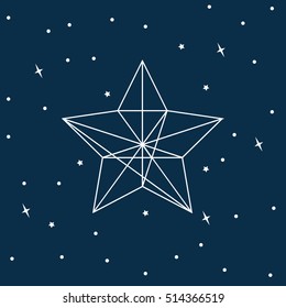 Star geometric on navy background