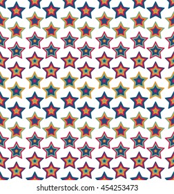 Star geometric pattern. Geometric simple print. Vector repeating texture. Background vector can be used for wallpaper, cover fills, web page background, surface textures.