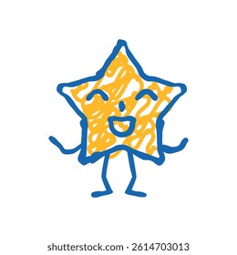 star geometric shape character doodle icon sketch vector. star geometric shape character sign. isolated symbol illustration