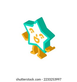 star geometric shape character isometric icon vector. star geometric shape character sign. isolated symbol illustration