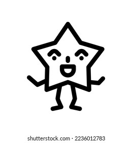 Sterngeometrische Form Zeichen Linie Symbol Vektorgrafik. Sterngeometrisches Zeichen der Form. isoliertes Kontursymbol