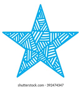Star. The geometric shape. Style zentangle.