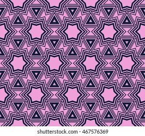 star geometry background. seamless. vector. purple color. for design, wallpaper