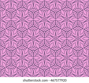 star geometry background. seamless. vector. purple color. for design, wallpaper