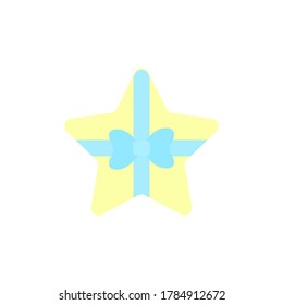 Star Gift box present icon. Simple color with outline vector elements of present icons for ui and ux, website or mobile application