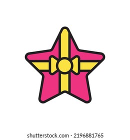 Star Gift Icon Vector Illustration