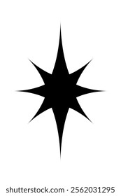 Star glare black Christmas symbol