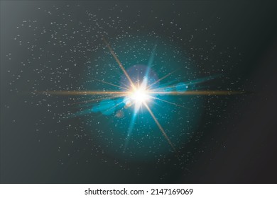 
star glare on a gray-black background