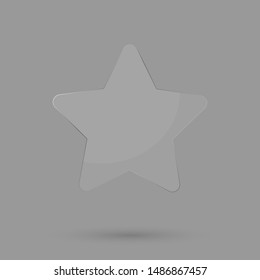 Star glass framework, banner design template, isolated frame, vector illustration