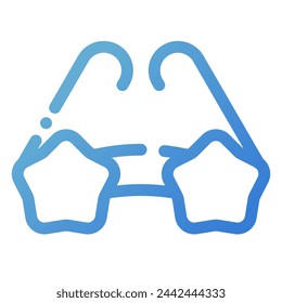 star glasses icon in gradient line style
