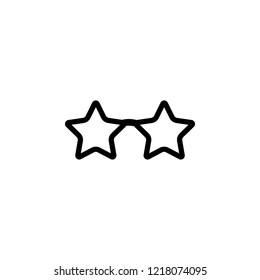star glasses icon. Simple glyph vector of party set for UI and UX, website or mobile application on white background