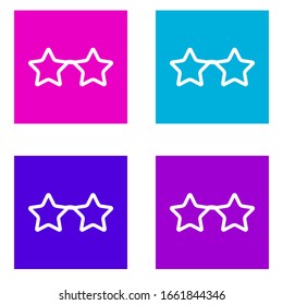 star glasses icon . Simple glyph vector of Party color set for UI and UX, website or mobile application