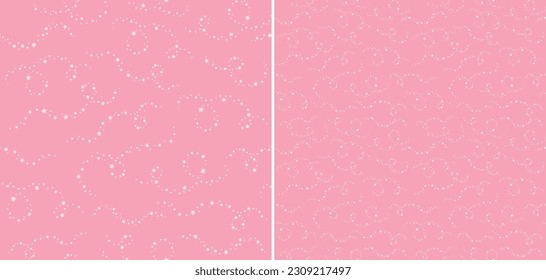 Star glitter seamless pattern illustration with bling light design