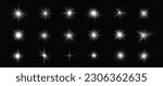 Star glow light effect. Bright particles, light shine. Stars.