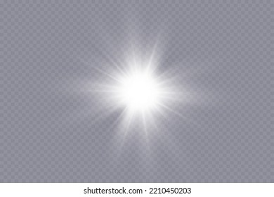 Star glow light effect. Bright particles, light shine. Stars.