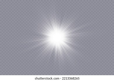 Star glow light effect. Bright particles, light shine. Stars.