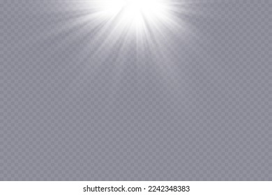 Efecto luminoso de las estrellas. Partículas brillantes, luz brillante. Estrellas.