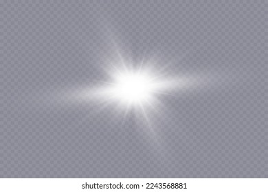 Star glow light effect. Bright particles, light shine. Stars.