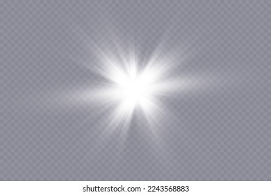 Efecto luminoso de las estrellas. Partículas brillantes, luz brillante. Estrellas.