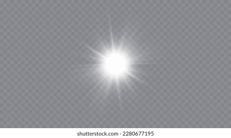 Star glow light effect. Bright particles, light shine. Stars.