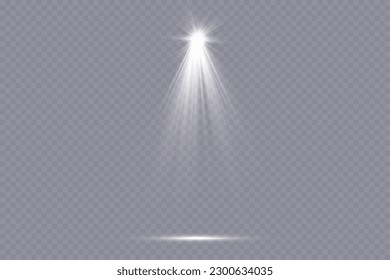 Star glow light effect. Bright particles, light shine. Stars.