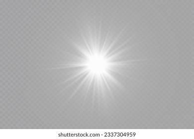 Efecto luminoso de las estrellas. Partículas brillantes, luz brillante. Estrellas.