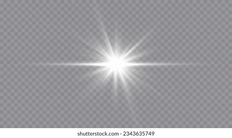 Star glow light effect. Bright particles, light shine. Stars.